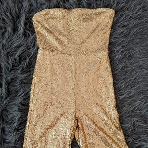 Gold Sequin Romper